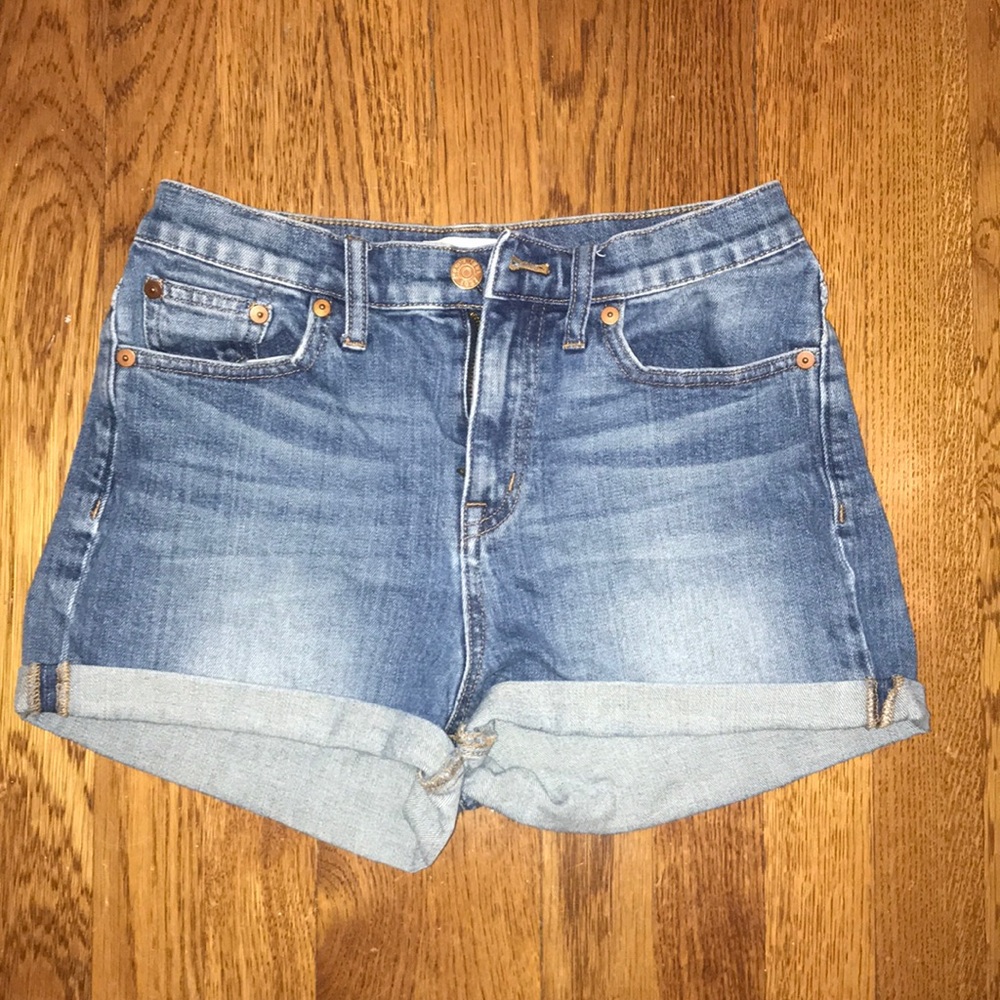 Madewell High Waisted Cuffed Jean Shorts